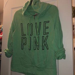 ‘Love Pink’ Green Hoodie